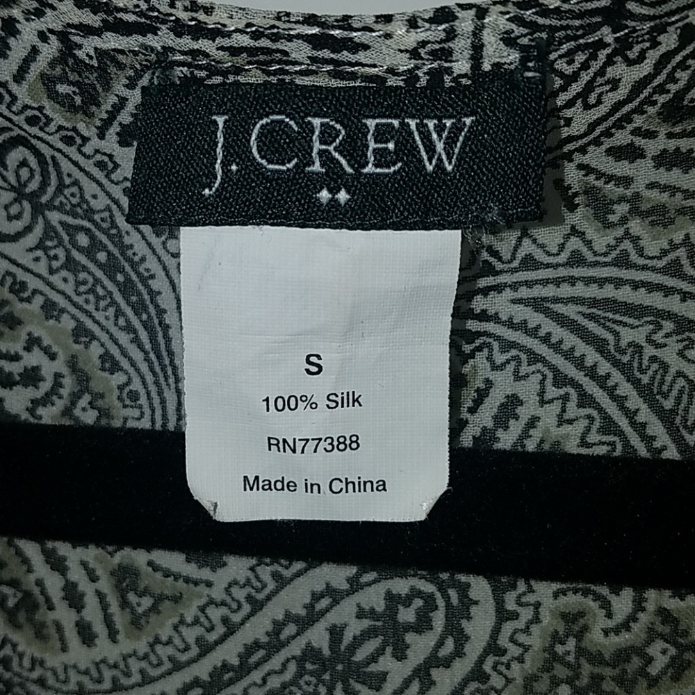 J. Crew, 0142, Paisley top, 100% silk,Size S - Picture 8 of 8